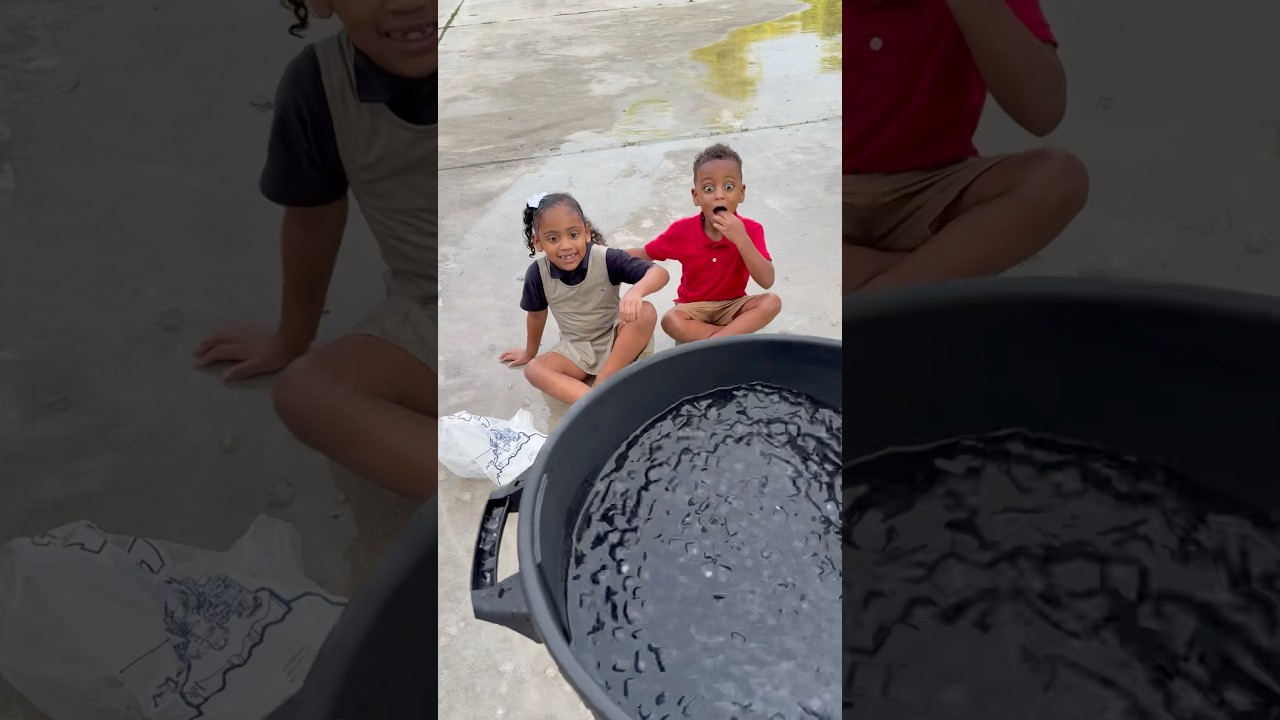 Dad throws bucket of water on londyn and Mj #shorts