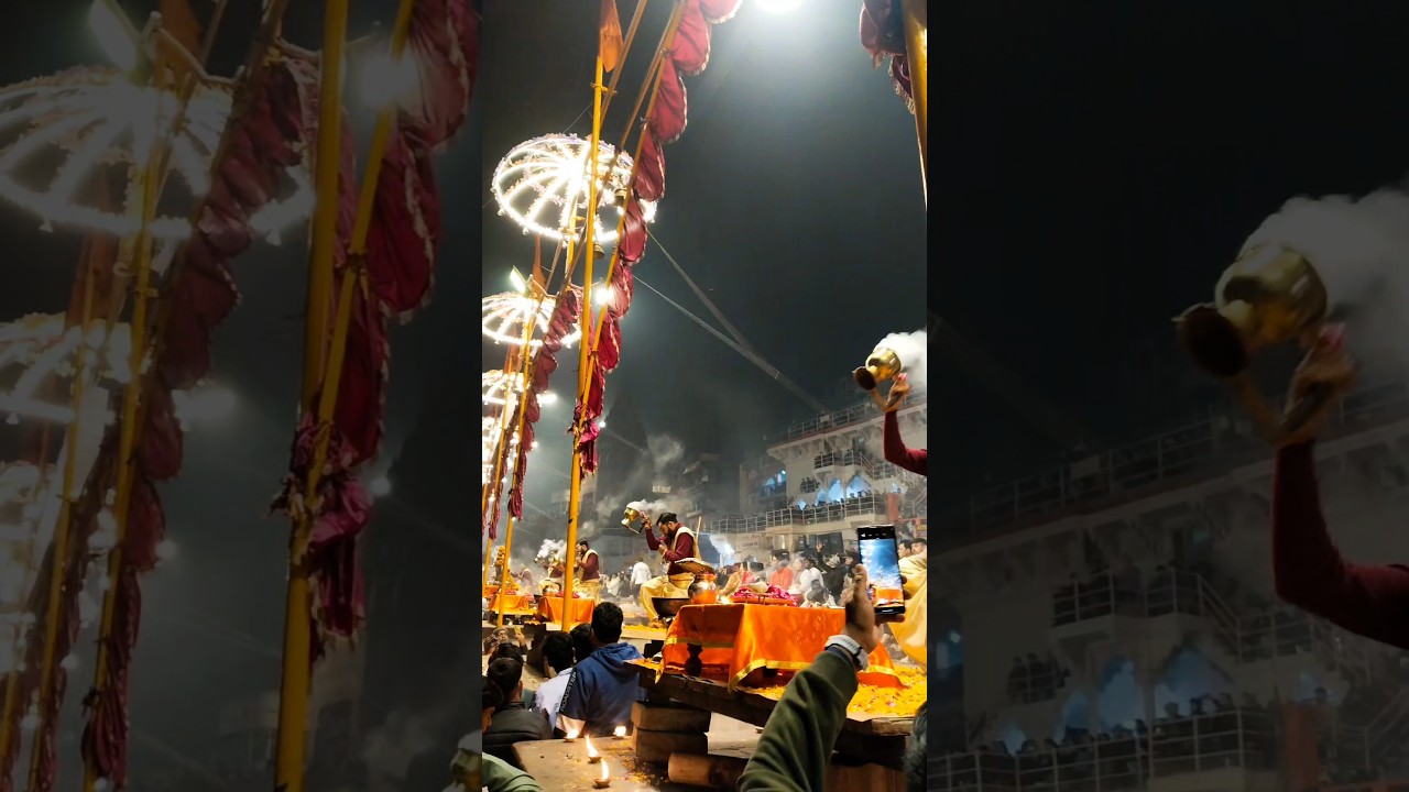 Ganga Aarti at Varanasi's Dashashwamedh Ghat 🕉️