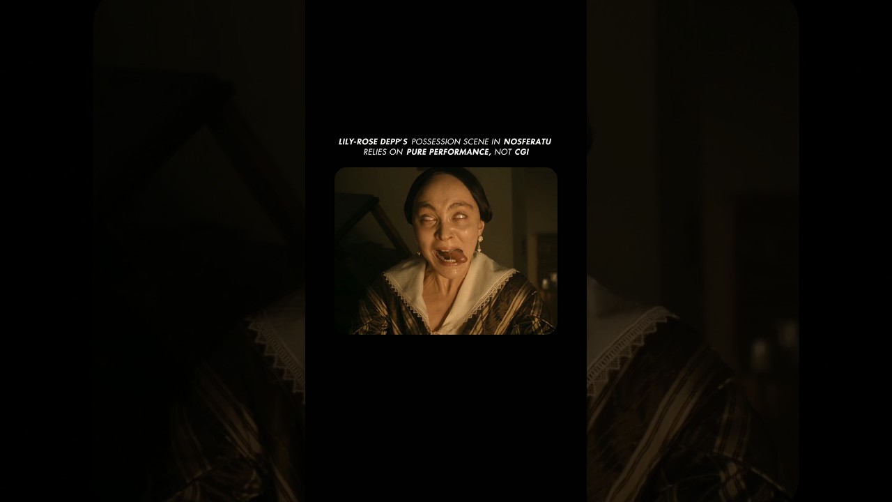 Lily-Rose Depp’s possession scene in Nosferatu was done without CGI.|🎬: Nosferatu (2024)|