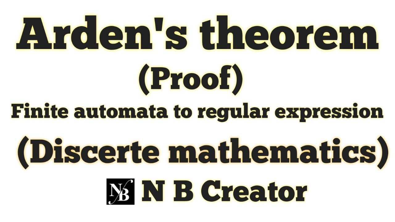 Arden's Theorem & Finite Automata to Regex in Hindi