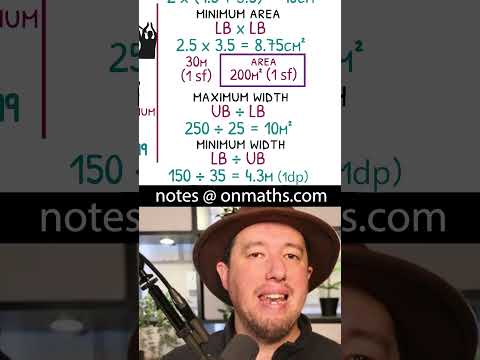 Accuracy - Divison With the Upper and Lower Bounds (Higher) #maths #gcse #gcsemaths #gcserevision