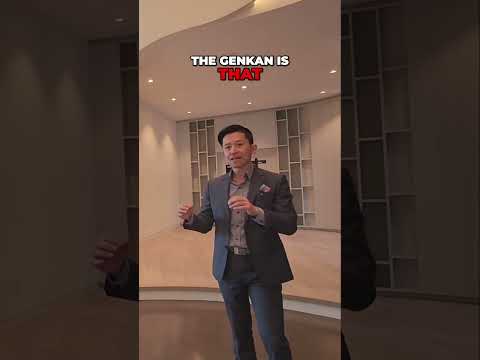 Custom Home Japanese Genkan Entryway Design & Build #japanesedesign #modernminimalism #homeentrance