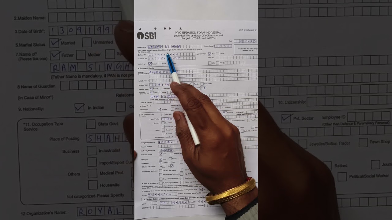 Easy SBI KYC Form Filling in 2025 📝