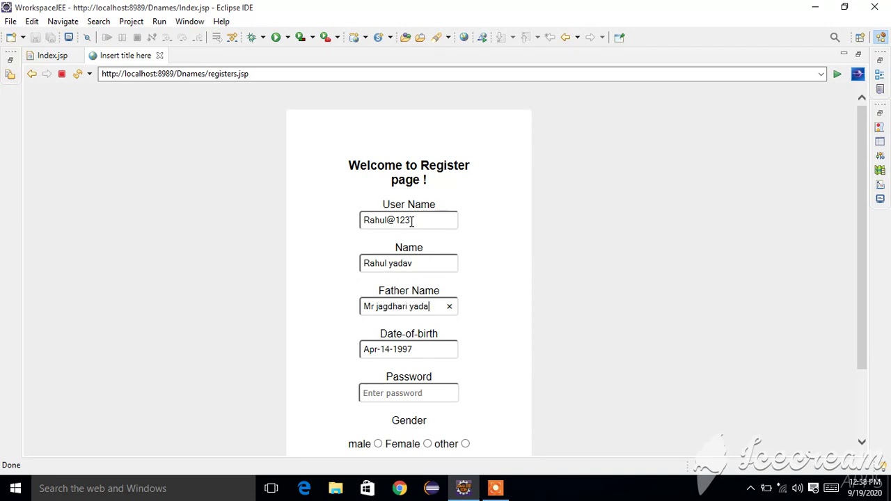 Java JSP & Servlet Login/Register with Oracle DB