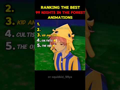 Ranking The Best 99 Nights in The Forest #animation #roblox #99nightintheforest #rank #robloxedit
