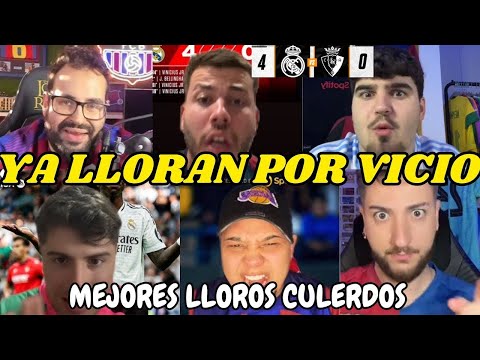 MEJORES LLOROS Y REACCIONES DE BARCELONISTAS A LA GOLEADA DEL REAL MADRID VS VALENCIA😂😭