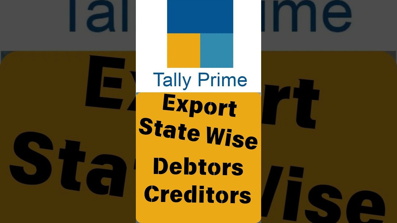 Print & Export State Wise Party Details in Tally Prime | Tally prime latest features | #shorts