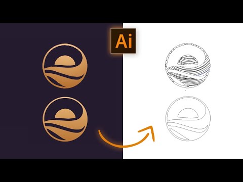 Image trace - gradient logo - Short Illustrator Tutorial