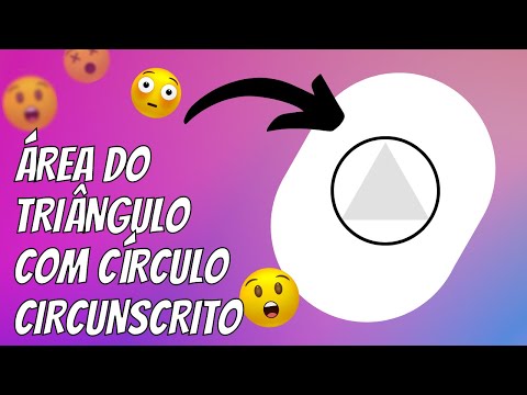 Área do triângulo com círculo circunscrito