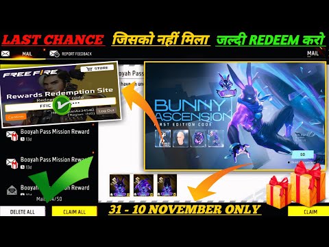 FREE FIRE REDEEM CODE TODAY 1 NOVEMBER REDEEM CODE FREE FIRE | FF REDEEM CODE TODAY 1 NOVEMBER