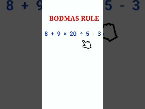 Bodmas rule, question | Bodmas ke niyam | jod ghatav guna bhag ek sath | #shorts #maths #tricks