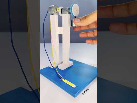 Electricity generator science project.#dcmotor #dcgenerator #tech #project #youtubeshorts