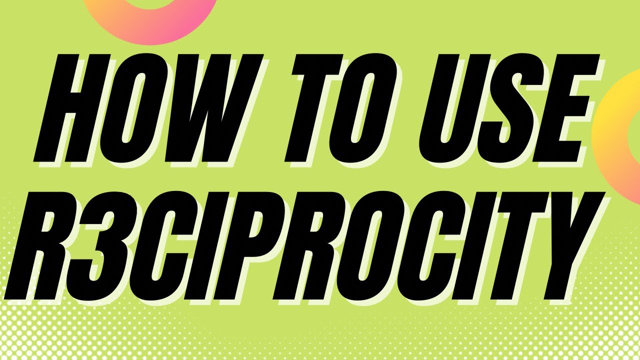 How To Use R3ciprocity.com | R3ciprocity Demostration | August 2023