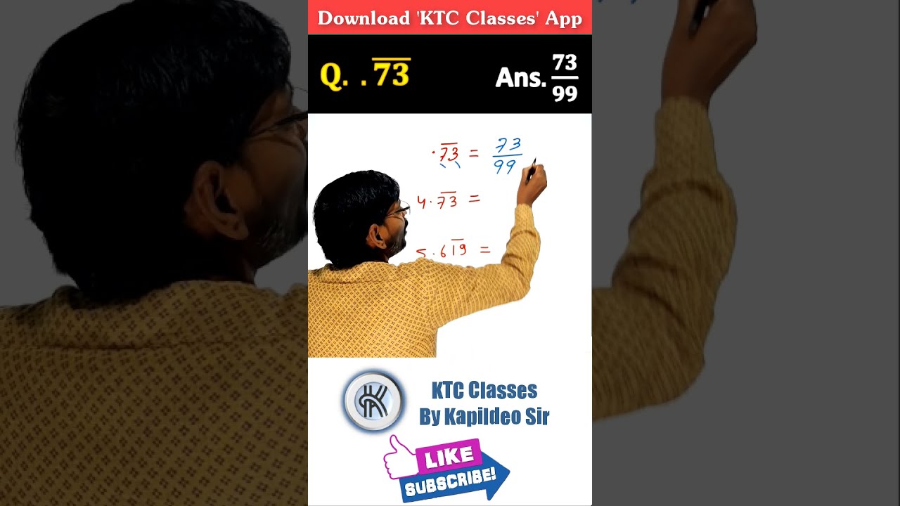 Master Recurring Decimals to Fractions | Quick Math Tricks by Kapildeo Sir ✨