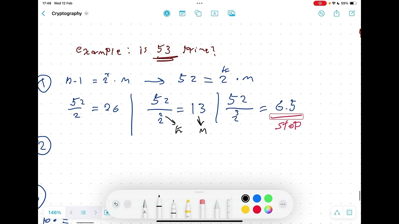 Cryptography: Miller-Rabin Prime Test