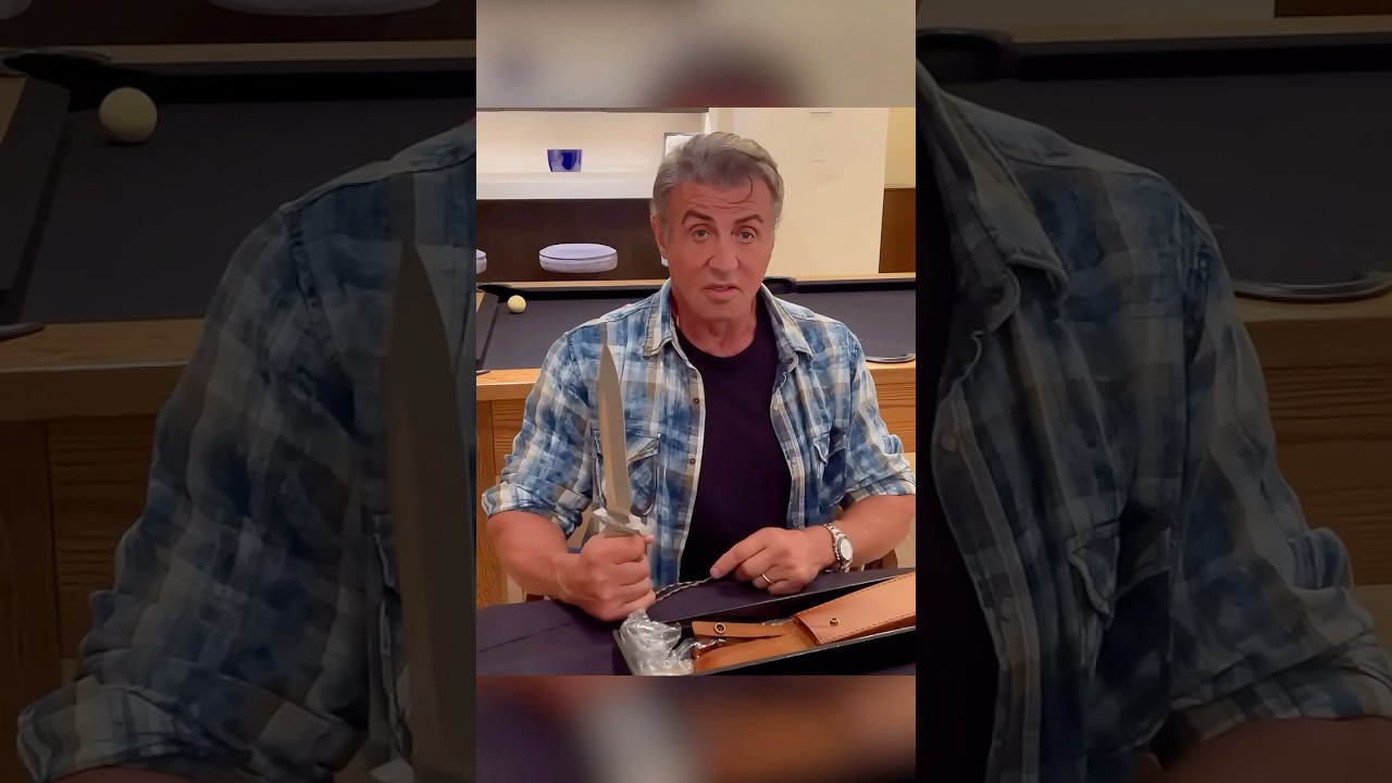 Sylvester Stallone Unboxes The Rambo Last Blood Heartstopper Knife 😳