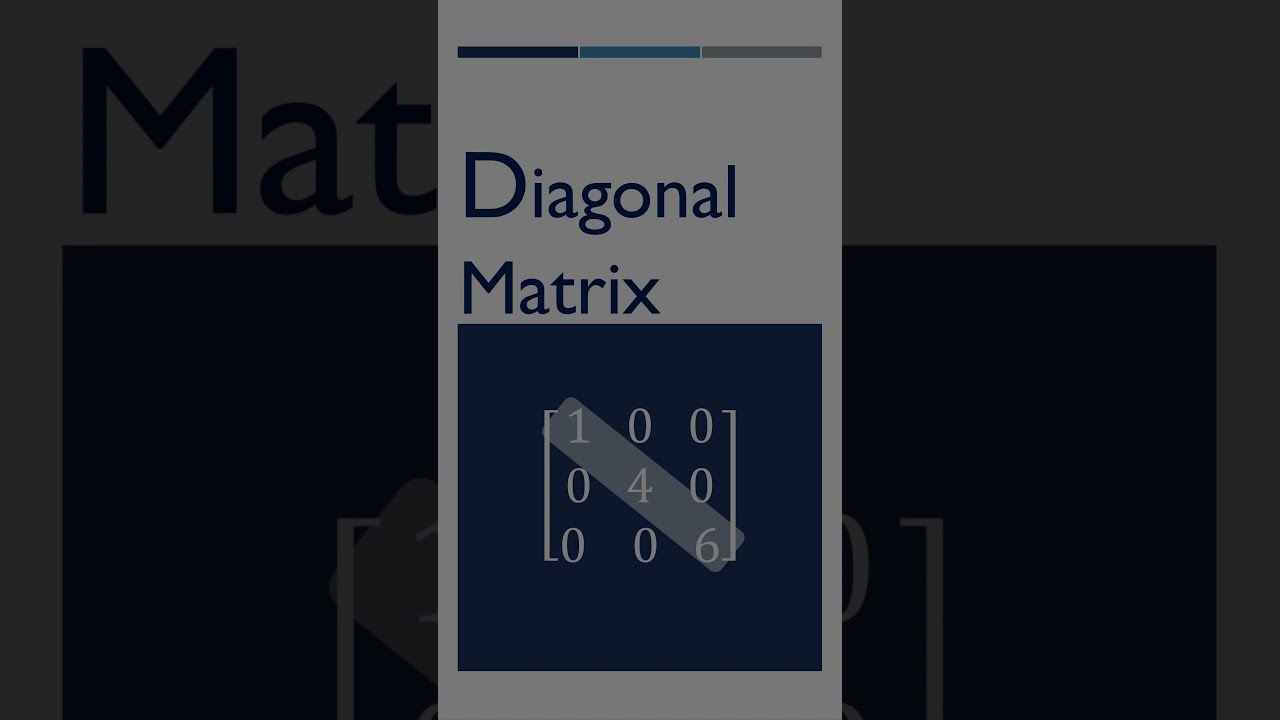 Diagonal Matrix & Main Diagonal Elements ⚛️
