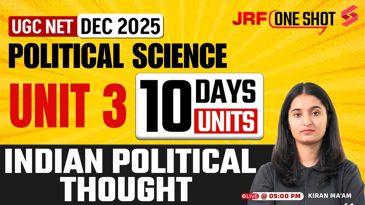 UGC NET Political Science Unit 3: Indian Political Thought 📚