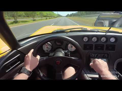 1995 Dodge Viper RT10, POV driving exhaust video, cat delete, 1 gen