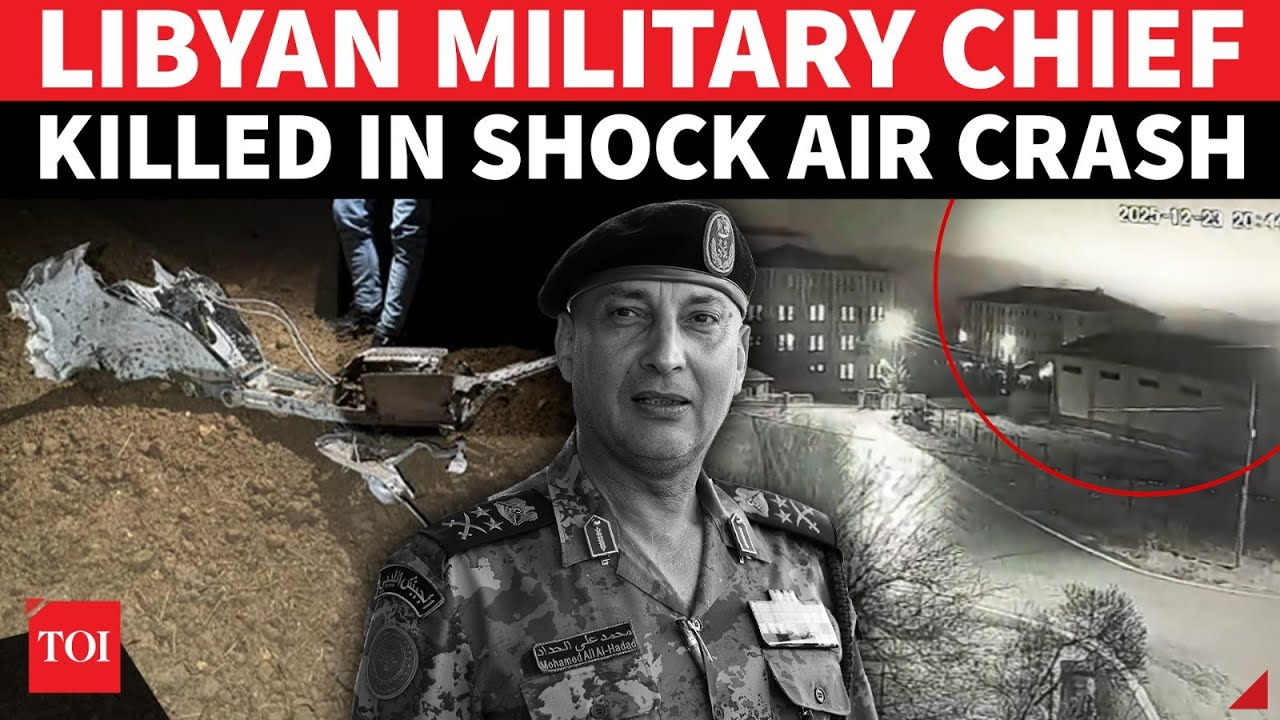 VIDEO: Moment Libyan Army Chief's Aircraft Lost Control & Crashed In Turkey | WATCH