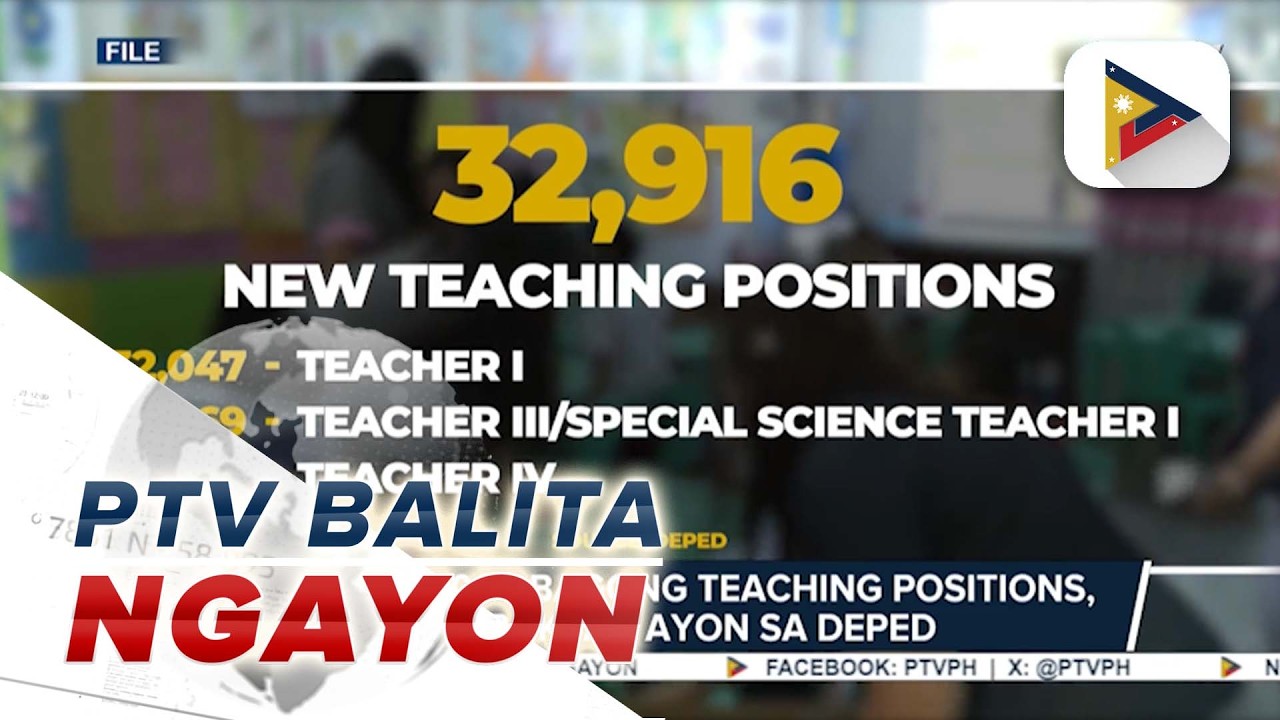 Halos 33,000 bagong teaching positions, bubuksan ayon sa DepEd