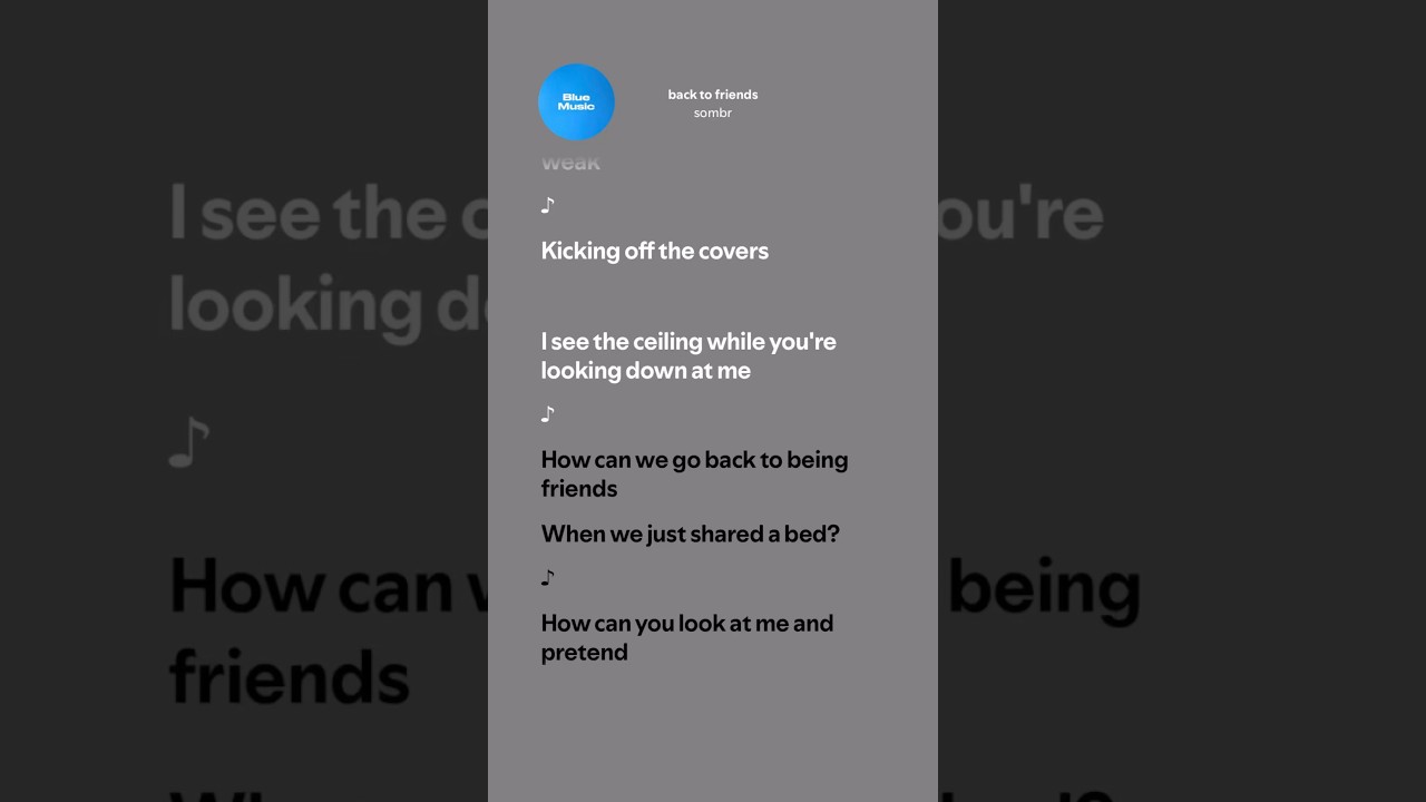 Back to Friends - Sombr (Lyrics) 🎶