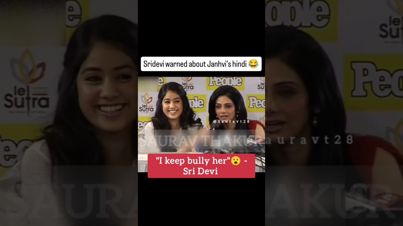 Sridevi Teases Daughter Janhvi's Hindi π
