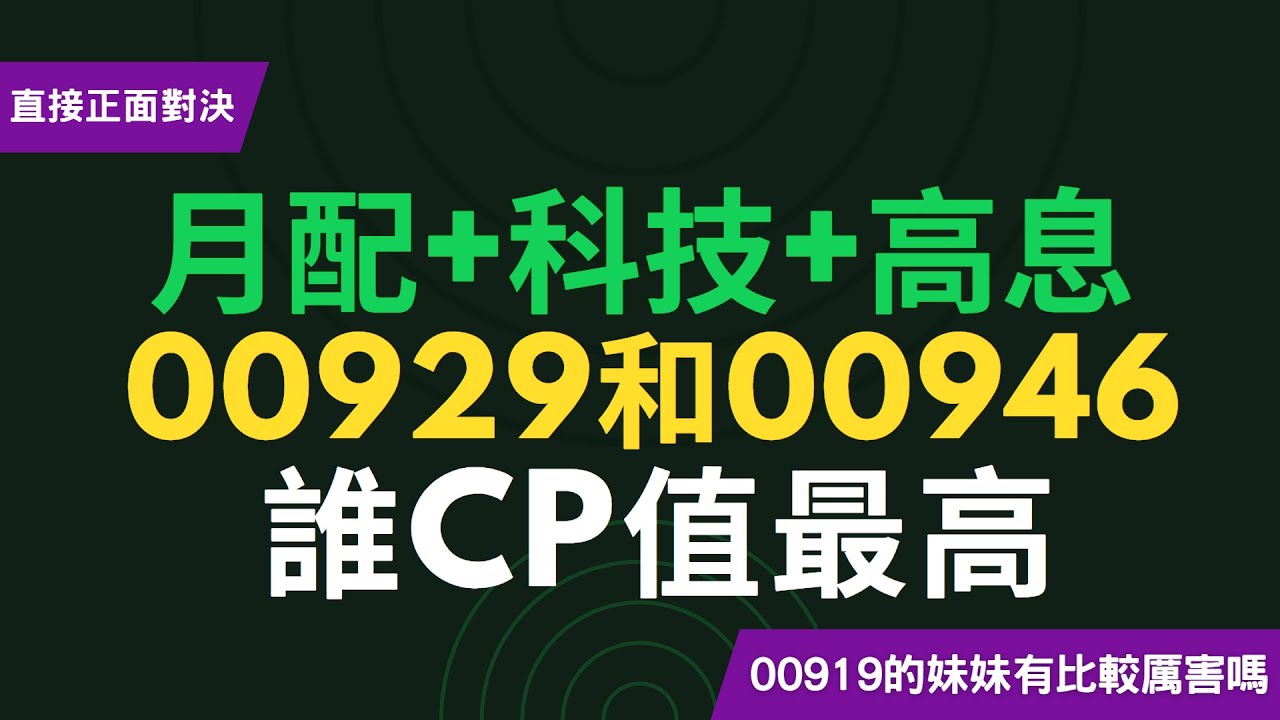00929 vs 00946：高股息科技ETF直球對決🔥，誰的CP值最高？