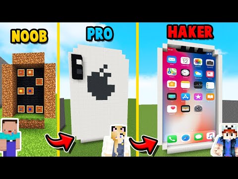 MINECRAFT - IPHONE CHALLENGE | NOOB vs PRO vs HAKER | Vito vs Bella