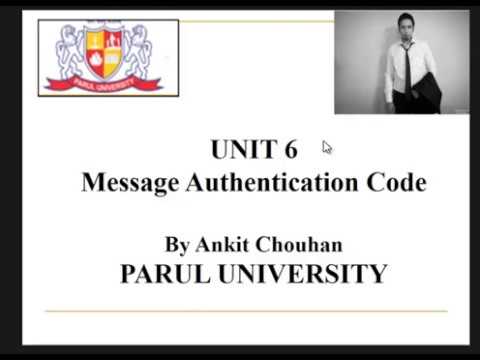 GTU INS Unit 6 Message Authentication Codes MAC