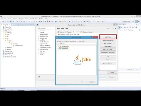 How to add the jar files to J2EE project internally in ecllipse | Steps to add the j2ee buid path ?