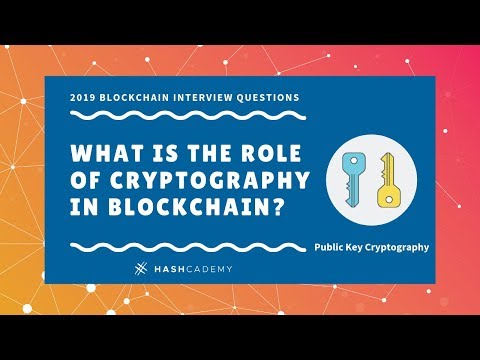 What is the role of cryptography in blockchain? (Public Key Cryptography)