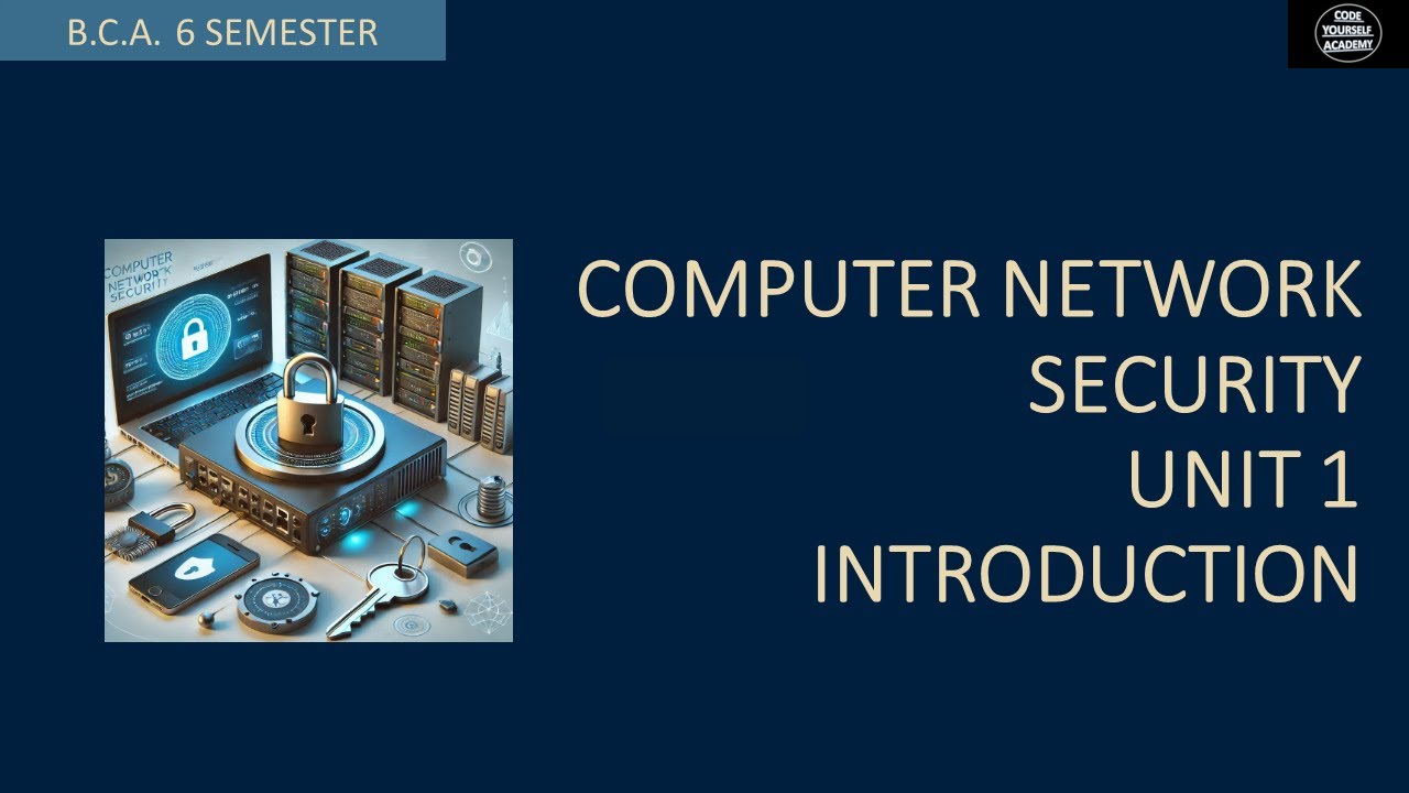 BCA 6th Semester | Computer Network Security | Unit 1: Introduction 🔐