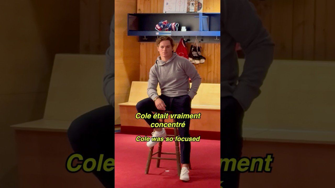 Cole Caufield Distracted During Photoshoot 🐶