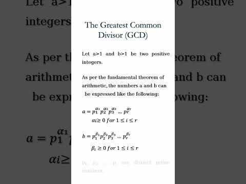 What is the Greatest Common Divisor (GCD)? #shorts #thesecuritybuddy