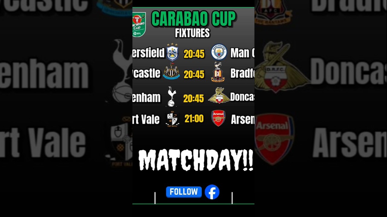 Carabao Cup Fixtures ⚽