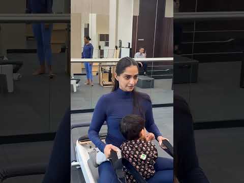 CUTEST VIDEO 💕 #sonamkapoor's #workout with her #son 🫰 #motherhood #shorts