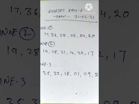 Emirates draw easy 6@@@ prodiction