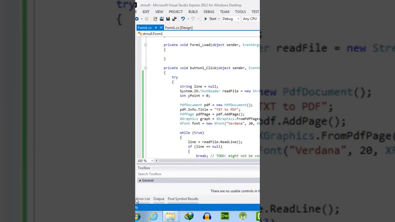 094 Create PDF from Text File in C# 📄