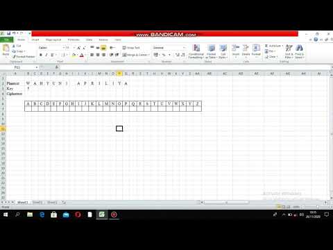 Tugas 2 Kriptografi | Implementasi Caesar Chiper pada Excel
