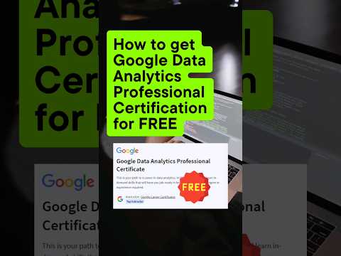 Get Google Data Analytics Professional Certificate for FREE #datascience #freecourse #shorts