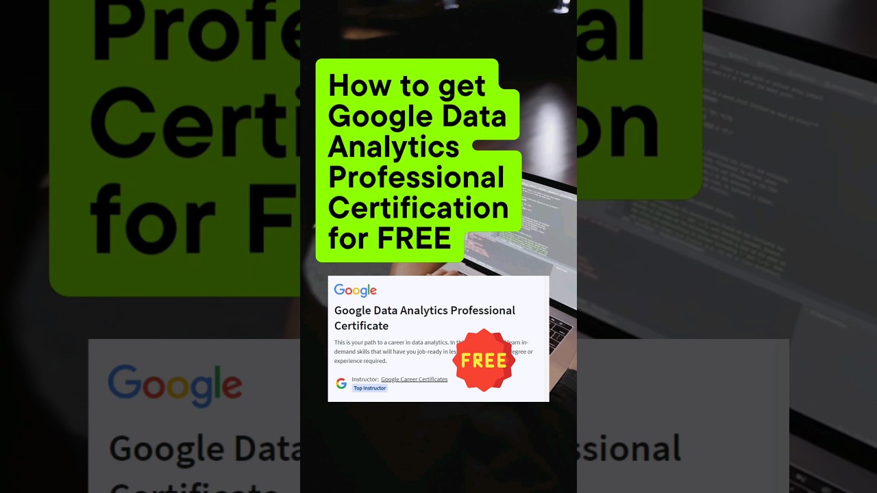 Free Google Data Analytics Professional Cert 📊