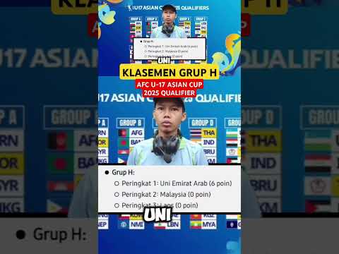Klasemen sementara Grup H AFC U-17 asian cup 2025 qualifier #afcasianqualifier #football #foot #afc
