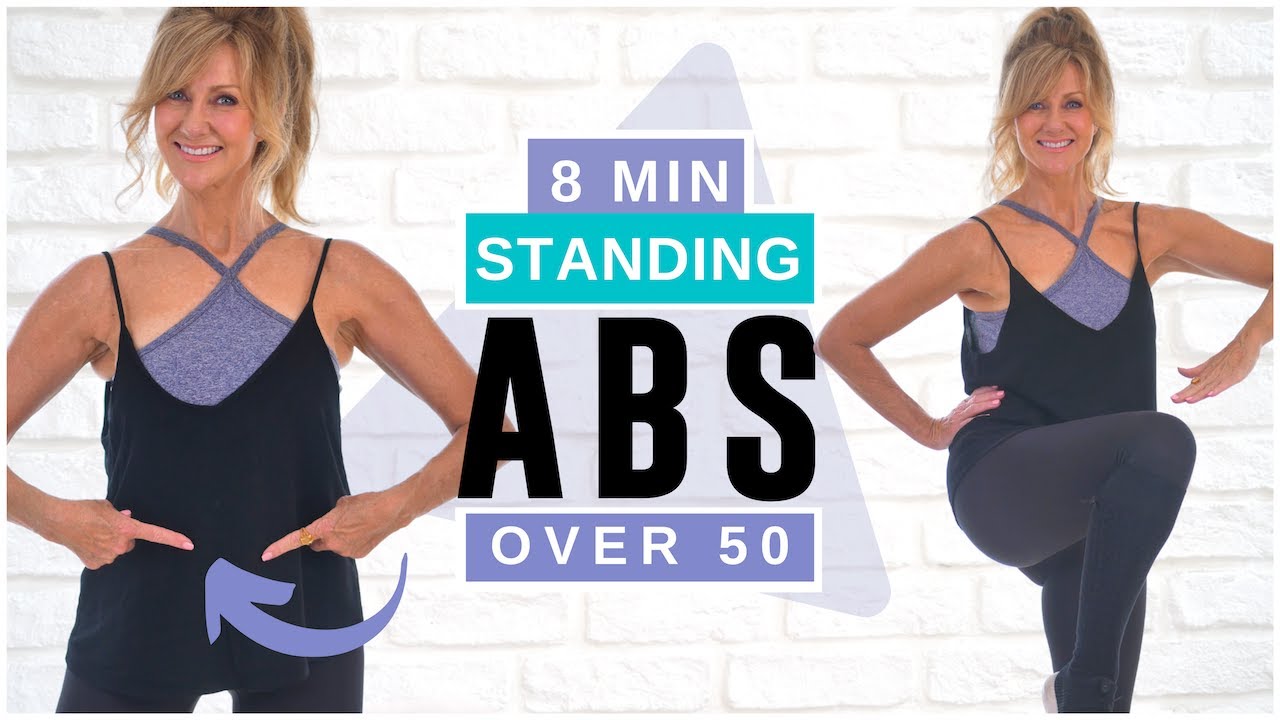 8-Minute Standing Abs Workout for Women Over 50 to Burn Belly Fat