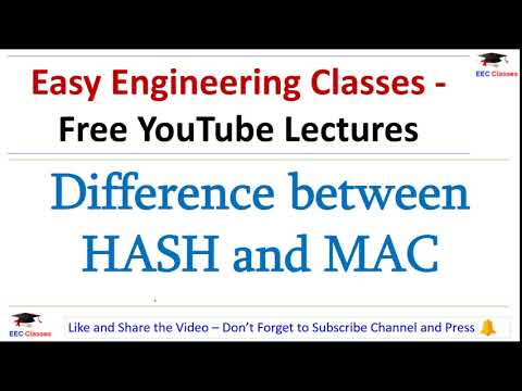 Difference between Hash and MAC in Information Security | Comparison | Information Security Lectures