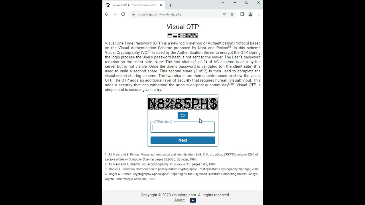 Secure Your Login with Visual OTP: The Innovative Visual Authentication Protocol 🔐