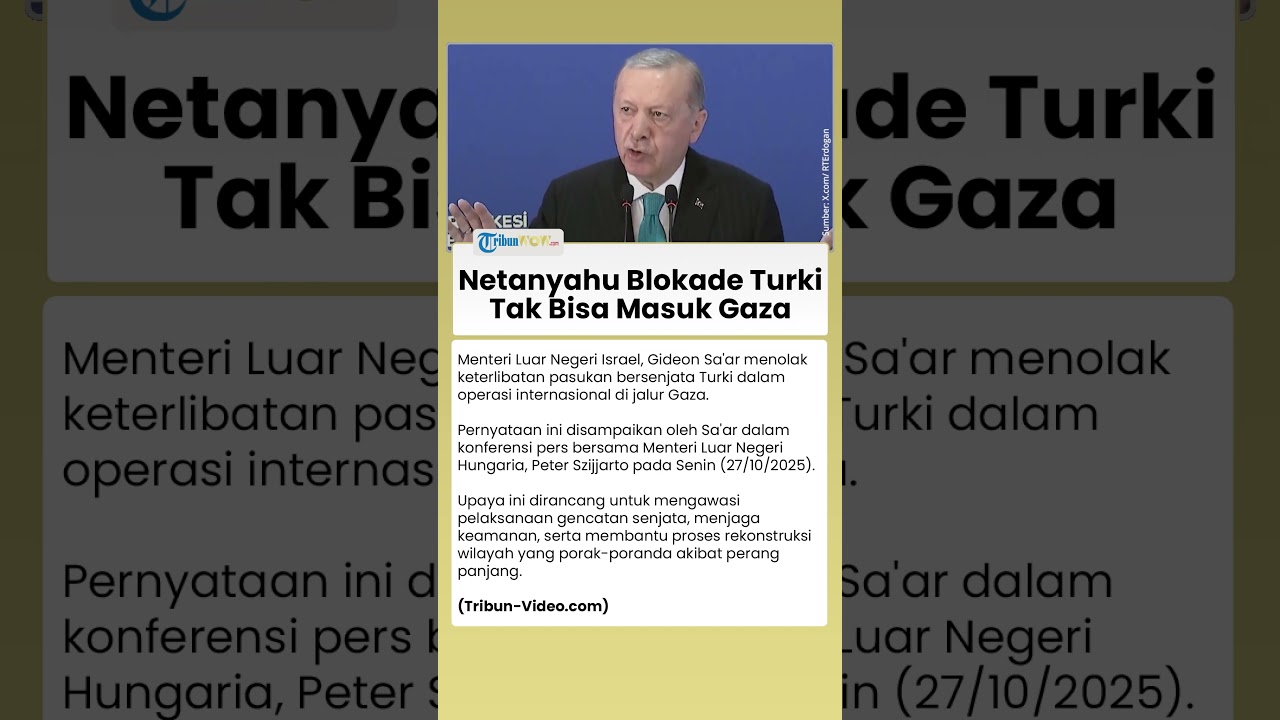 Pasukan Turki Dicegar Israel, Netanyahu Tolak Negara NATO Sekutu Trump Kerahkan Militer ke Gaza
