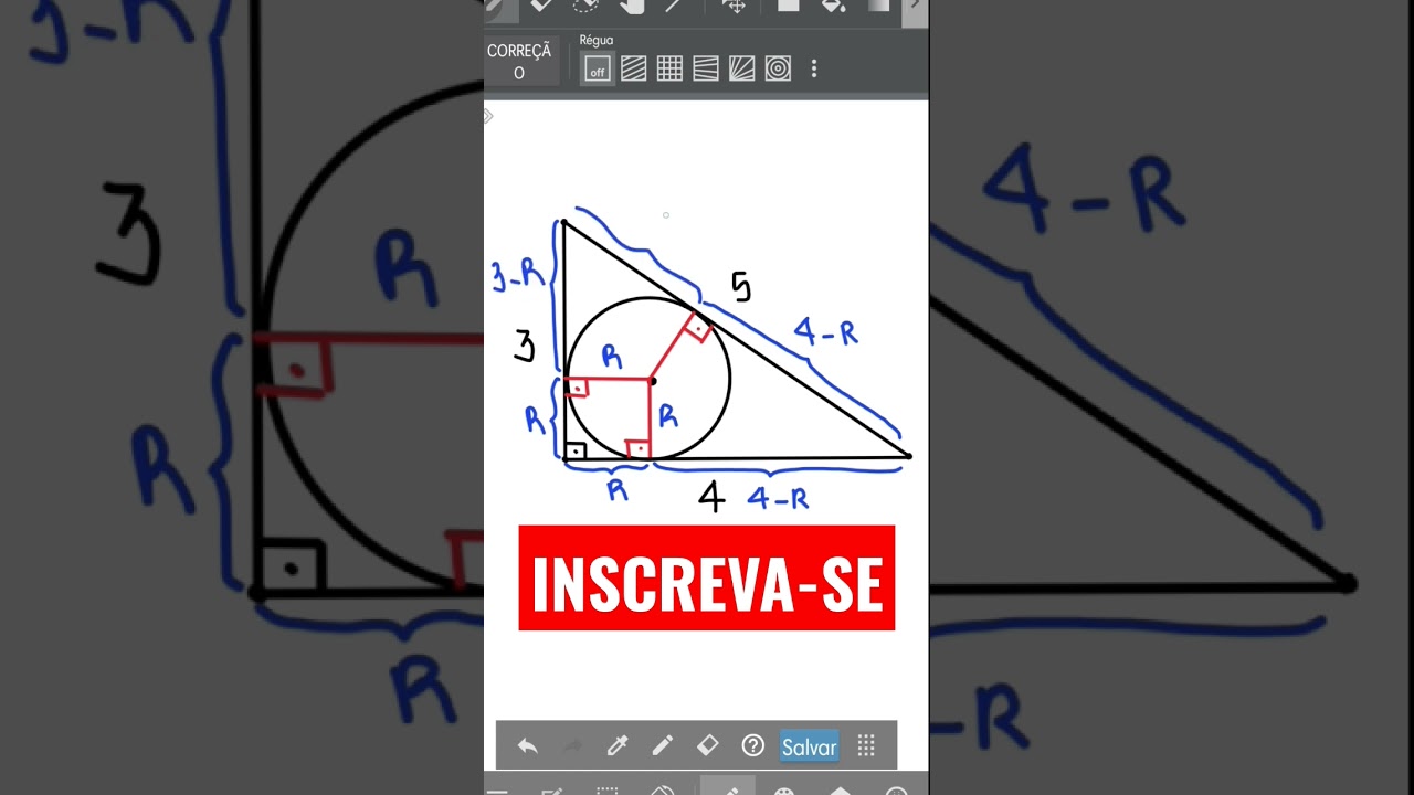 Aprenda a Encontrar o Raio da Circunferência Inscrita em Triângulos Retângulos 🧮