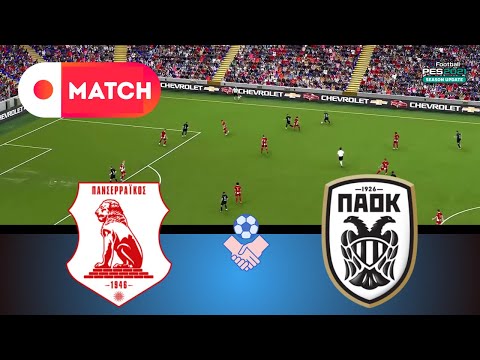 Πανσερραϊκός vs ΠΑΟΚ | Greek Super League 2025 Simulation | eFootball Pes 21 Realistic Gameplay