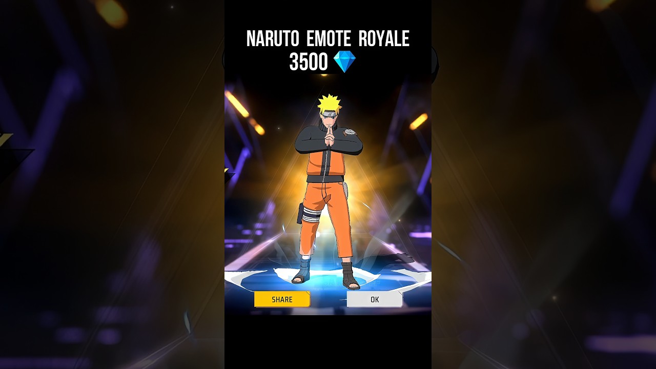 3500 Diamonds for Naruto Emotes 🔥 | Free Fire Royale